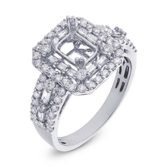 1.10ct 18k White Gold Diamond Semi-mount Ring