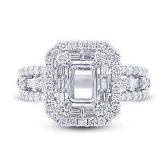 1.10ct 18k White Gold Diamond Semi-mount Ring