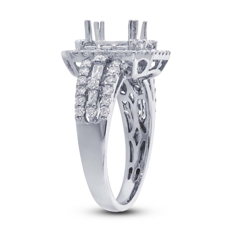 1.10ct 18k White Gold Diamond Semi-mount Ring