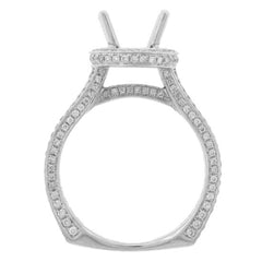 1.60ct 18k White Gold Diamond Semi-mount Ring Size 6