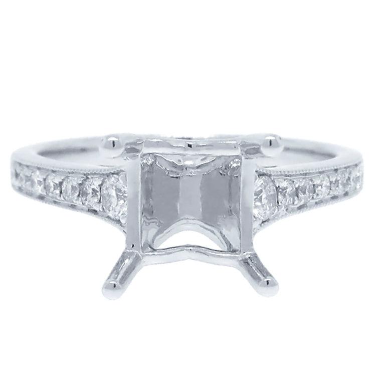 0.29ct 18k White Gold Diamond Semi-mount Ring