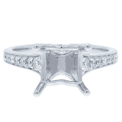 0.29ct 18k White Gold Diamond Semi-mount Ring