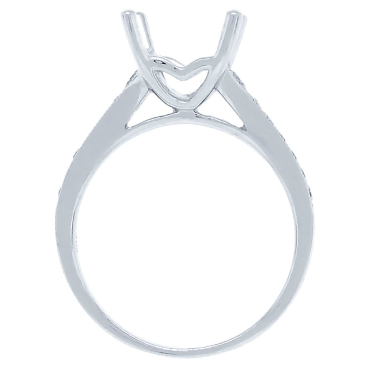 0.29ct 18k White Gold Diamond Semi-mount Ring