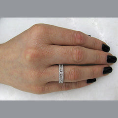 0.74ct 14k White Gold Diamond Lady's Band