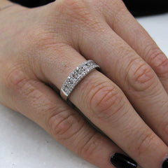 0.74ct 14k White Gold Diamond Lady's Band