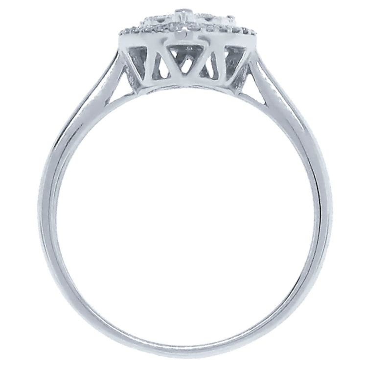 0.31ct 14k White Gold Diamond Heart Ring
