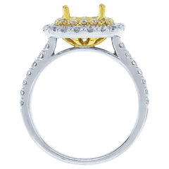 0.73ct 18k Two-tone Gold Diamond Semi-mount Ring