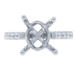 0.43ct 14k White Gold Diamond Semi-mount Ring