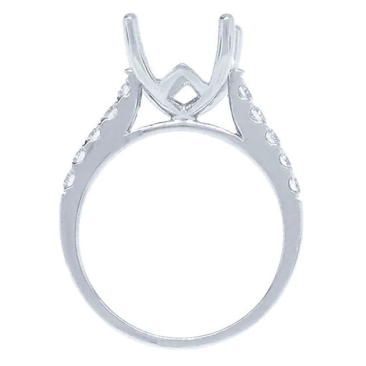 0.43ct 14k White Gold Diamond Semi-mount Ring
