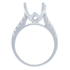 0.43ct 14k White Gold Diamond Semi-mount Ring