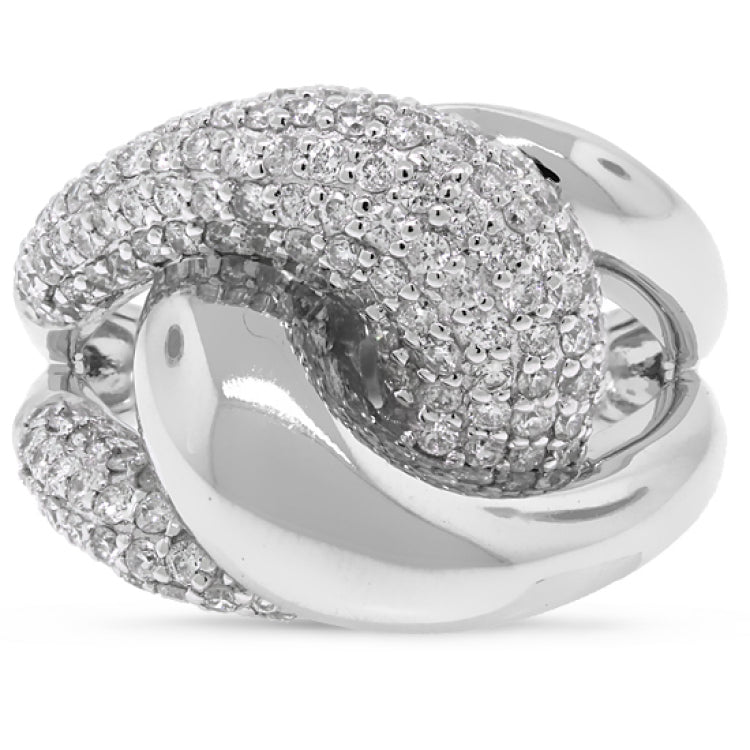 1.56ct 14k White Gold Diamond Link Ring