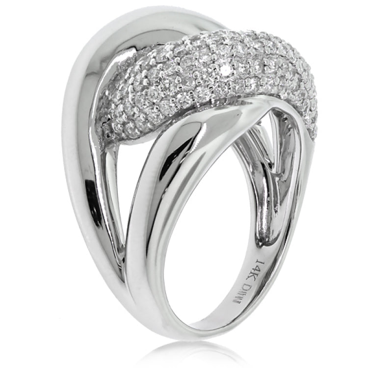 1.56ct 14k White Gold Diamond Link Ring