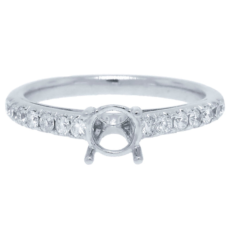0.30ct 14k White Gold Diamond Semi-mount Ring