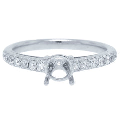 0.30ct 14k White Gold Diamond Semi-mount Ring