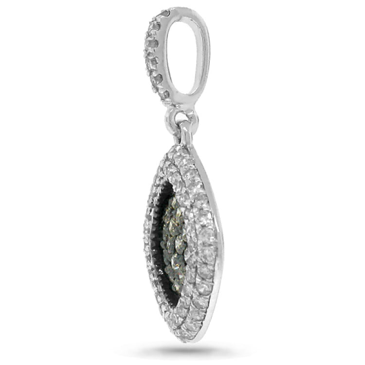 0.40ct 14k White Gold White & Champagne Diamond Pendant