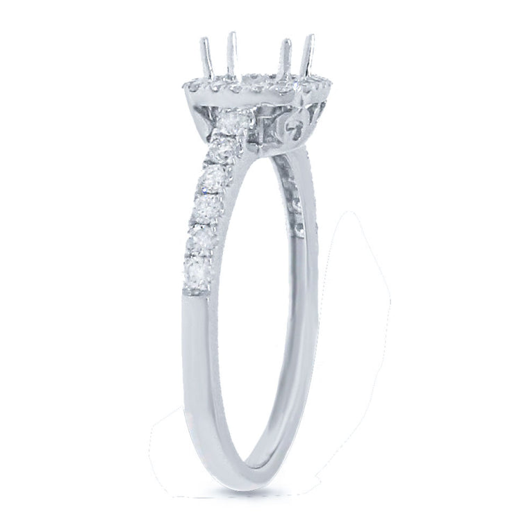 0.37ct 14k White Gold Diamond Semi-mount Ring