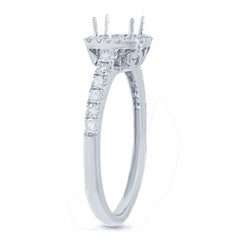 0.37ct 14k White Gold Diamond Semi-mount Ring