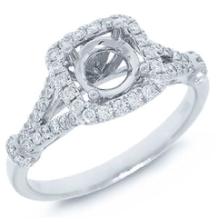 0.35ct 14k White Gold Diamond Semi-mount Ring