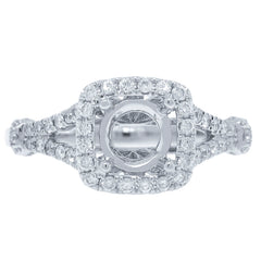 0.35ct 14k White Gold Diamond Semi-mount Ring