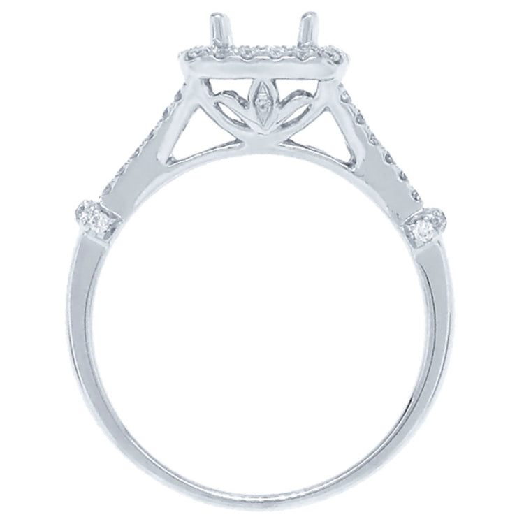 0.35ct 14k White Gold Diamond Semi-mount Ring