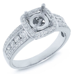 0.52ct 14k White Gold Diamond Semi-mount Ring