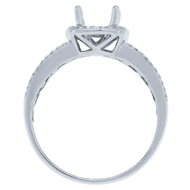 0.52ct 14k White Gold Diamond Semi-mount Ring
