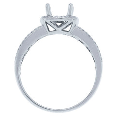0.52ct 14k White Gold Diamond Semi-mount Ring