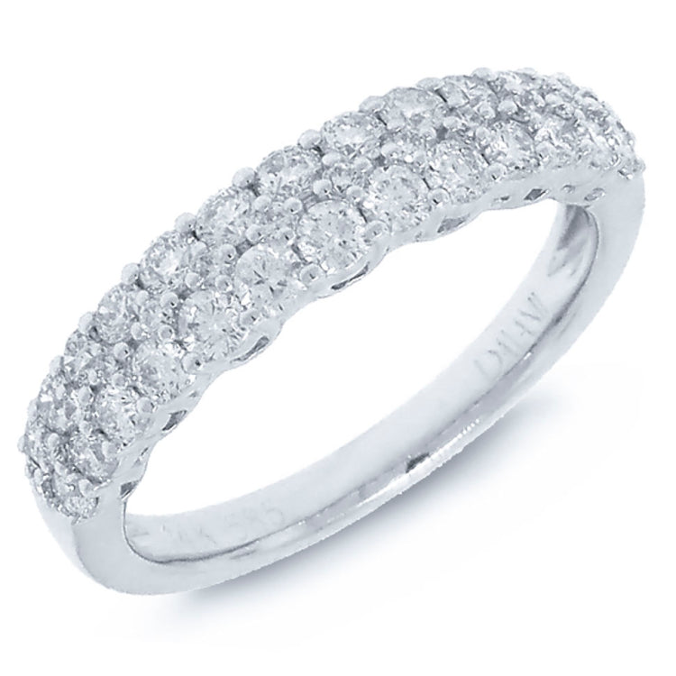 0.95ct 14k White Gold Diamond Lady's Band