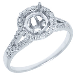 0.30ct 14k White Gold Diamond Semi-mount Ring