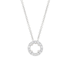0.10ct 14k White Gold Diamond Semi-mount Pendant