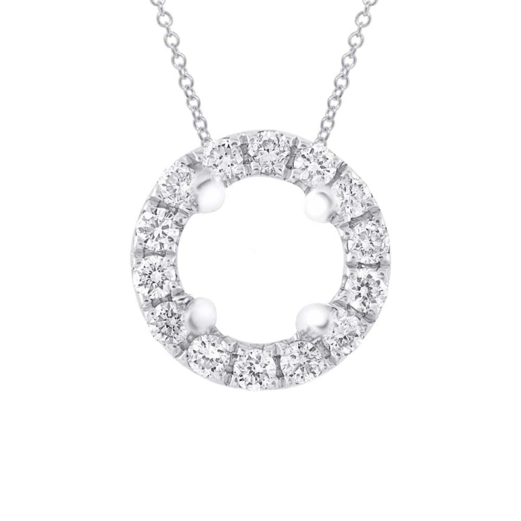 0.10ct 14k White Gold Diamond Semi-mount Pendant