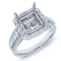 1.00ct 14k White Gold Diamond Semi-mount Ring
