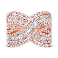 1.89ct 14k Rose Gold Diamond Lady's Ring