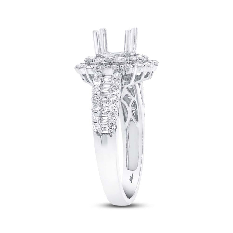 1.00ct 18k White Gold Diamond Semi-Mount Ring