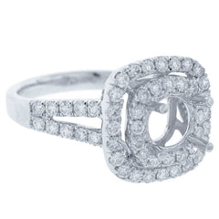 0.90ct 14k White Gold Diamond Semi-mount Ring