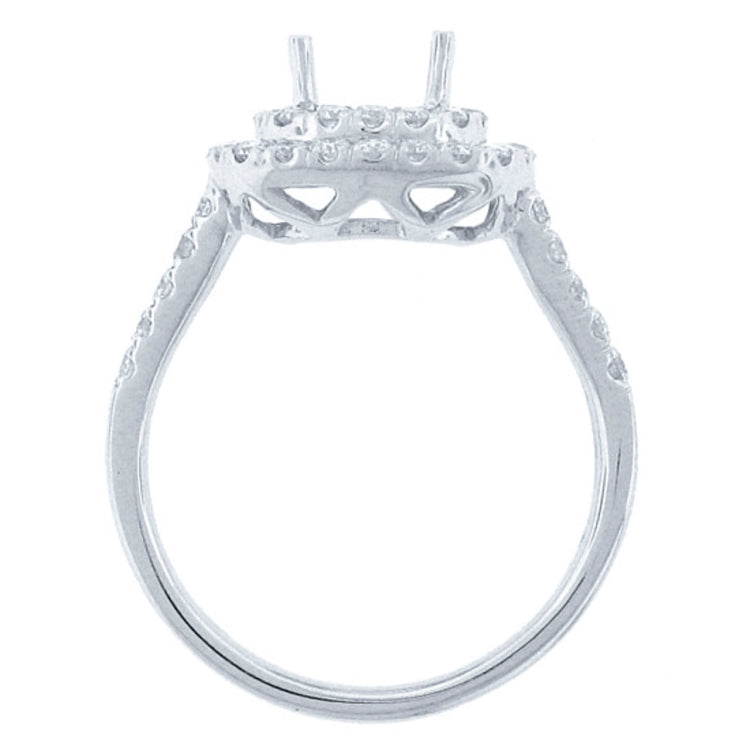 0.90ct 14k White Gold Diamond Semi-mount Ring