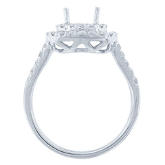 0.90ct 14k White Gold Diamond Semi-mount Ring