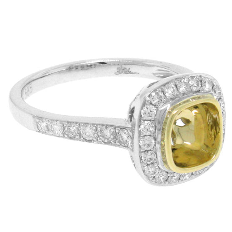 0.50ct 14k Two-tone Gold Diamond Semi-mount Ring