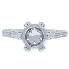 0.48ct 14k White Gold Diamond Semi-mount Ring