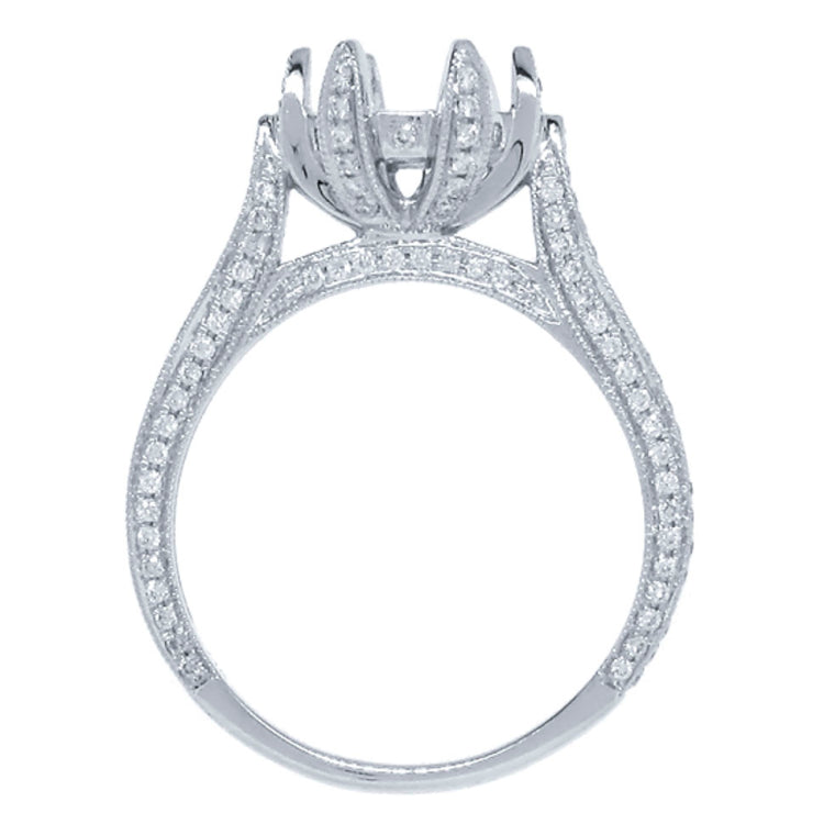 0.48ct 14k White Gold Diamond Semi-mount Ring