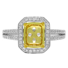 0.36ct 14k Two-tone Gold Diamond Semi-mount Ring