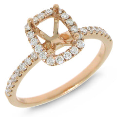 0.35ct 18k Rose Gold Diamond Semi-mount Ring