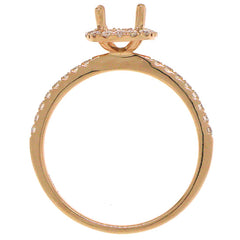 0.35ct 18k Rose Gold Diamond Semi-mount Ring