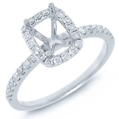 0.35ct 18k White Gold Diamond Semi-mount Ring