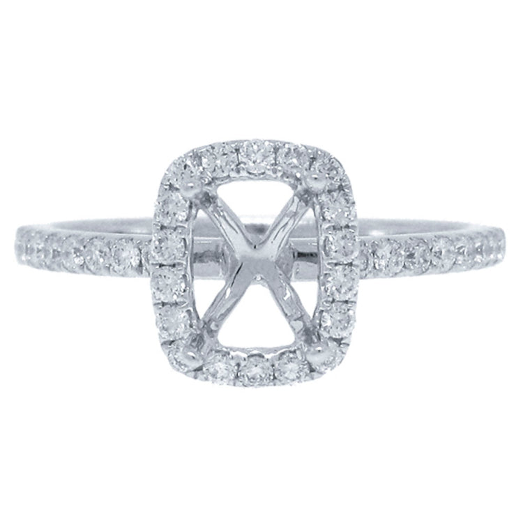 0.35ct 18k White Gold Diamond Semi-mount Ring