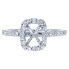 0.35ct 18k White Gold Diamond Semi-mount Ring