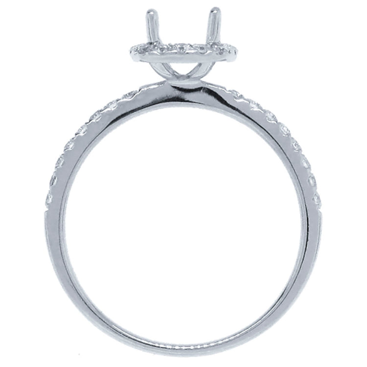 0.35ct 18k White Gold Diamond Semi-mount Ring