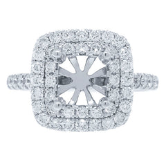 0.82ct 18k White Gold Diamond Semi-mount Ring