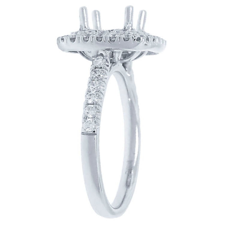 0.82ct 18k White Gold Diamond Semi-mount Ring