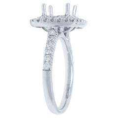 0.82ct 18k White Gold Diamond Semi-mount Ring
